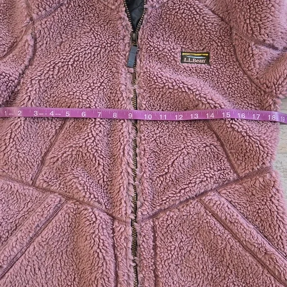 NWT L.L. Bean Sherpa Mountain Pile Fleece Coat Jacket Size Small Petite SP - Picture 7 of 12